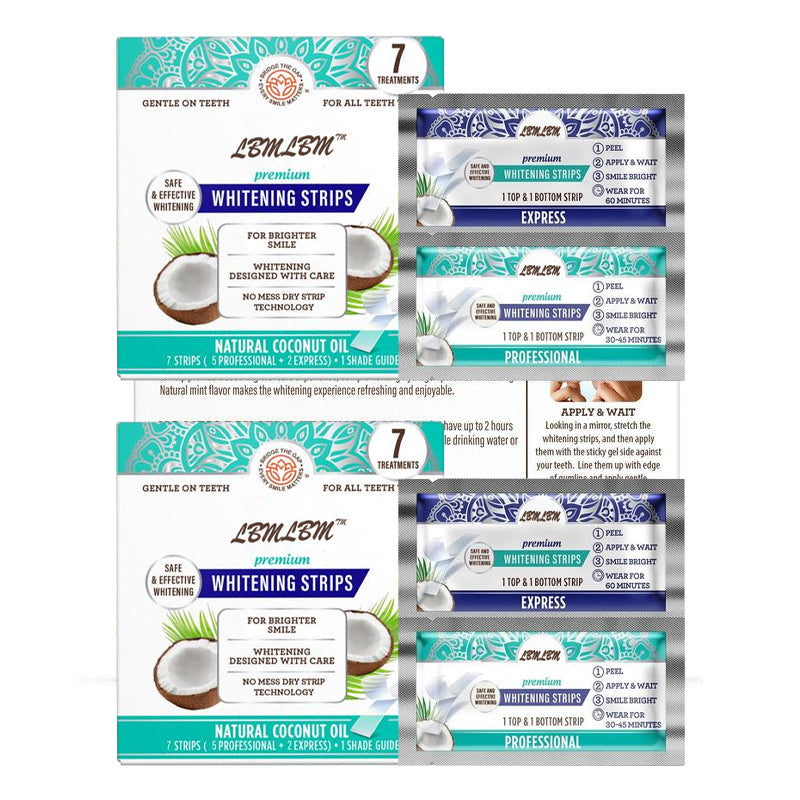 ✨ LBMLBM™ 7-Day Teeth Whitening Strips | Non-Slip Dry Strip Technology - Gentle, Fast Whitening for a Brighter, Confident Smile