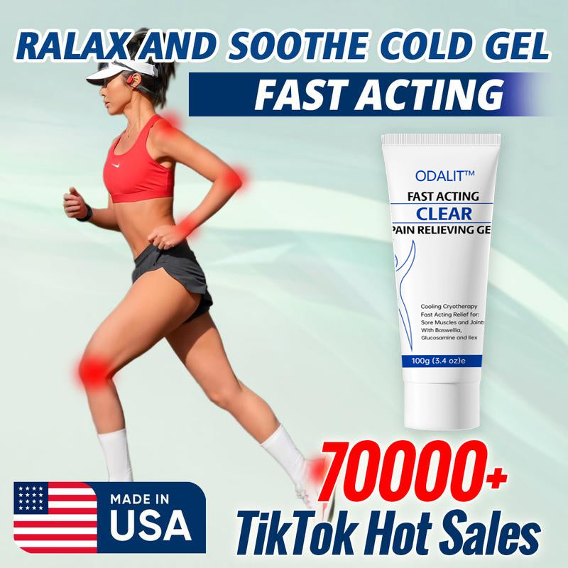 ODALIT™ 💪Soothing Cooling Gel – Menthol & Frankincense Formula for Muscle Tension Relief, Relaxation for Waist, Legs, Knees, Shoulders & Neck – Ideal for Post-Sports Fatigue