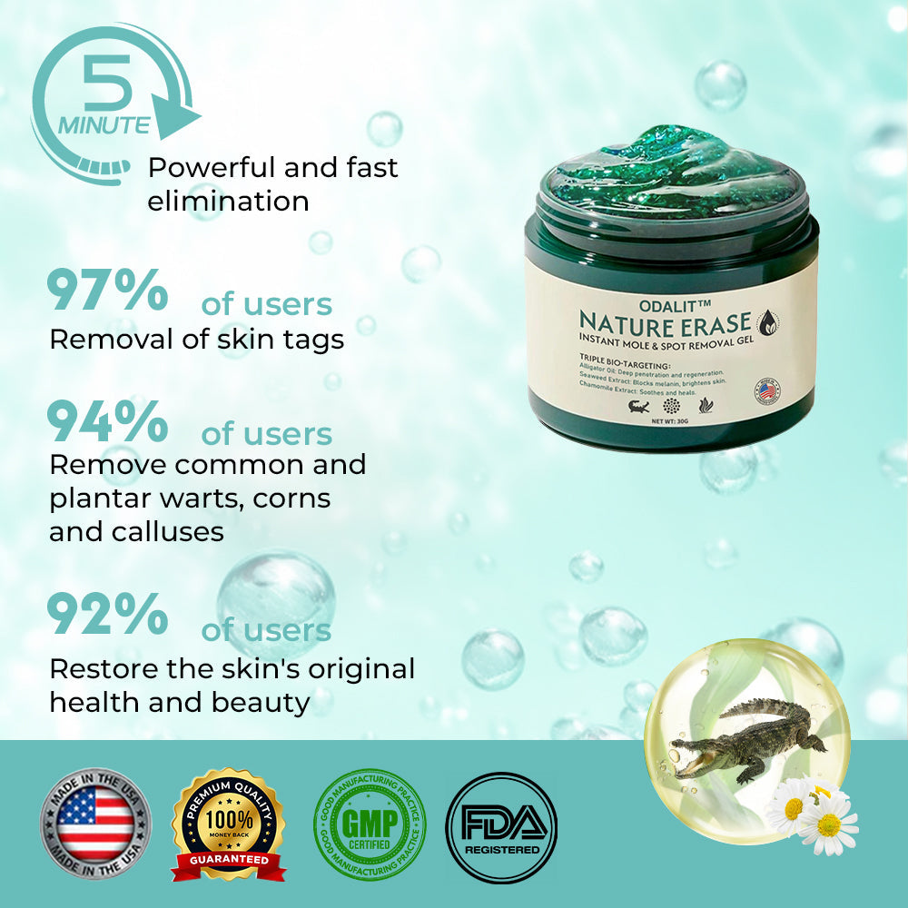 🥇Official Store: ODALIT™ Nature Erase Instant Mole & Spot Removal Gel | 🌿 Alligator Oil + Seaweed Extract🔥