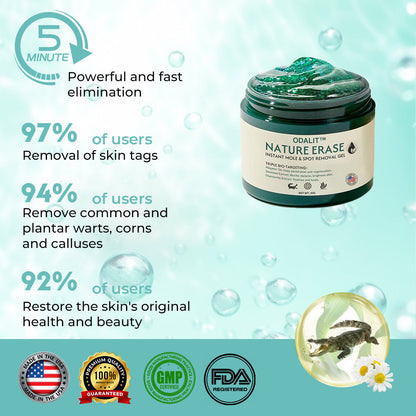 🥇Official Store: ODALIT™ Nature Erase Instant Mole & Spot Removal Gel | 🌿 Alligator Oil + Seaweed Extract🔥