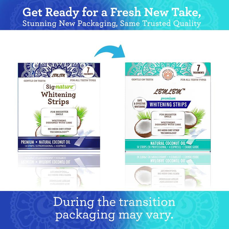 🥇 LBMLBM™ 7-Day Teeth Whitening Strips | Non-Slip Dry Strip Technology - Gentle, Fast Whitening for a Brighter, Confident Smile
