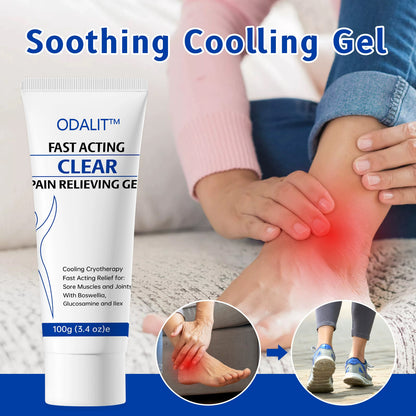 ODALIT™ 💪Soothing Cooling Gel – Menthol & Frankincense Formula for Muscle Tension Relief, Relaxation for Waist, Legs, Knees, Shoulders & Neck – Ideal for Post-Sports Fatigue
