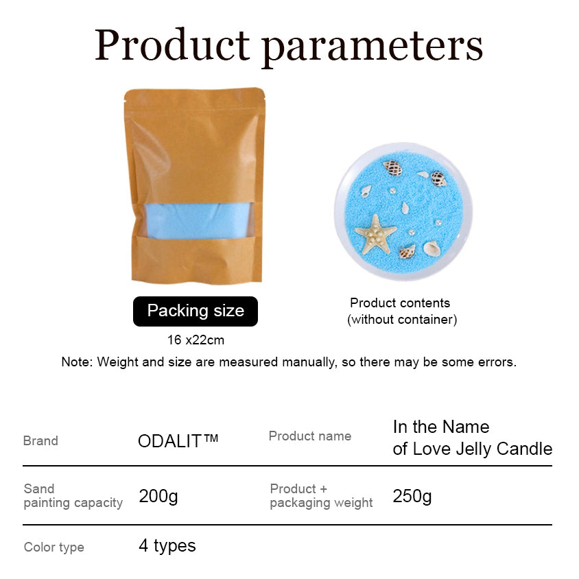 ODALIT™ Sand Candle | Safe, Long-Lasting & Eco-Friendly | Perfect for Kids and Pet-Friendly Spaces