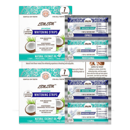 🥇 LBMLBM™ 7-Day Teeth Whitening Strips | Non-Slip Dry Strip Technology - Gentle, Fast Whitening for a Brighter, Confident Smile