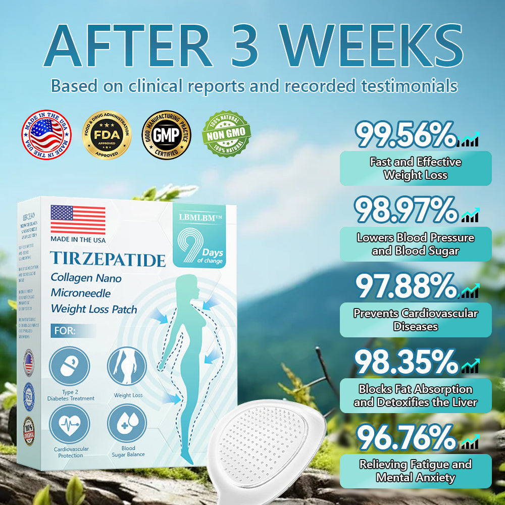 【Last Day Promotion 60% OFF】🌟LBMLBM™ 🌟SMGT-GLP-1  NIDDK-Tirzepatide NANO MICRONEEDLE PATCH🇺🇸👨‍⚕️Zero Pain, 24/7 Release | Lose 20lbs FAST | 90% Sugar Drop |