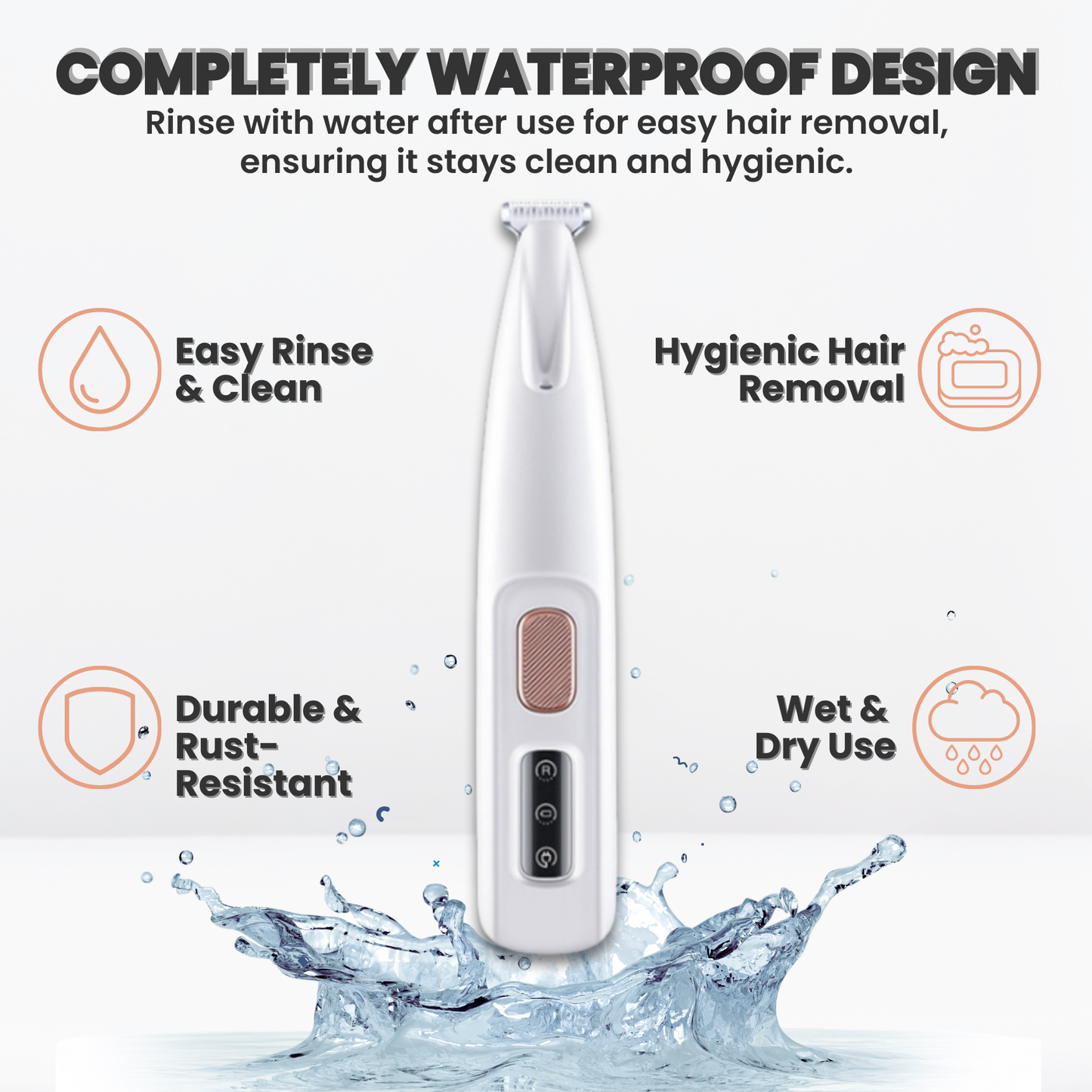 🥇Pet Precision Trimmer – Waterproof, Rechargeable Grooming Shaver with LED for Paws, Eyes, Ears, Face & More | For Small & Large Dogs & Cats✨